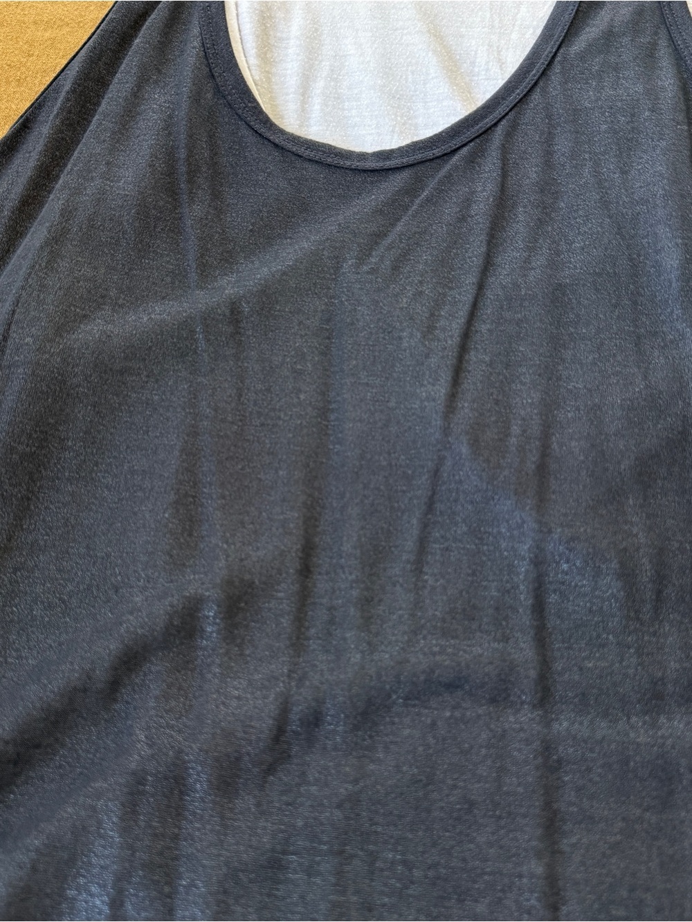 S Max Mara Sleeveless Navy Layered Tank Top - Picture 3 of 3